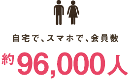 自宅で、スマホで、会員数 約58,000人